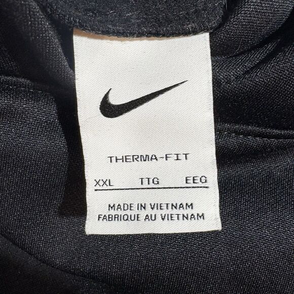 Nike Hoodie Men XXL Colorblock Black Maroon Logo Pullover Athletic Streetwear - Picture 5 of 8